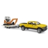 BRUDER Dodge RAM 2500 serwis+przycz+koparka 02546