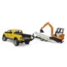 BRUDER Dodge RAM 2500 serwis+przycz+koparka 02546