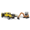 BRUDER Dodge RAM 2500 serwis+przycz+koparka 02546