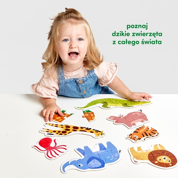 CzuCzu Puzzle progresywne Dzikie zwierzątka 2+