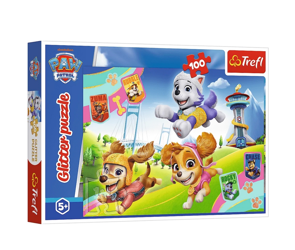 Puzzle 100 Glitter Błyszczące psiaki 14835
