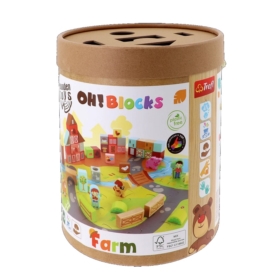TREFL Zabawka drewn.O!Klocki Farma 61716