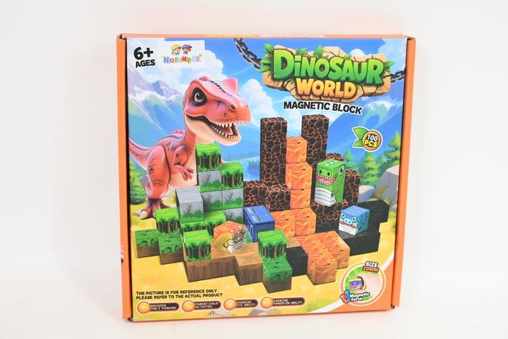 Klocki magnetyczne dinosaur world
