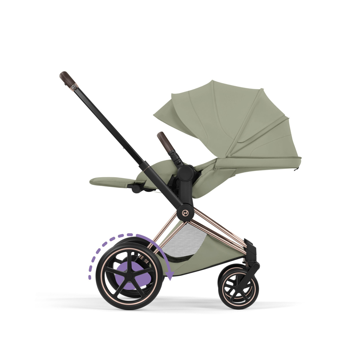 CYBEX E-PRIAM 5.0 STYLE SAGE GREEN ROSEGOLD 2W1