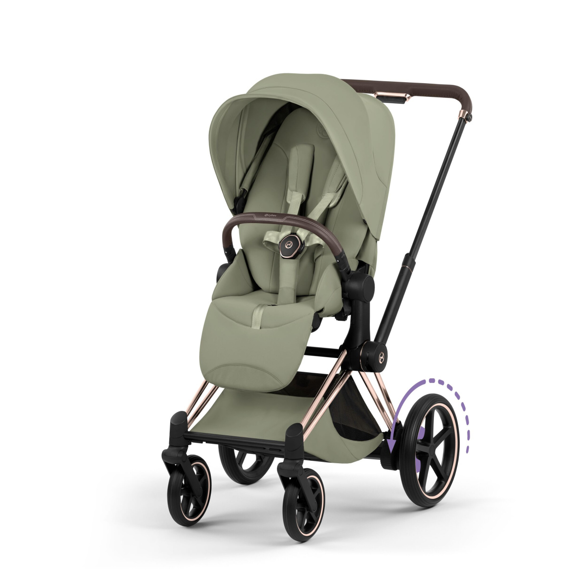 CYBEX E-PRIAM 5.0 STYLE SAGE GREEN ROSEGOLD 2W1