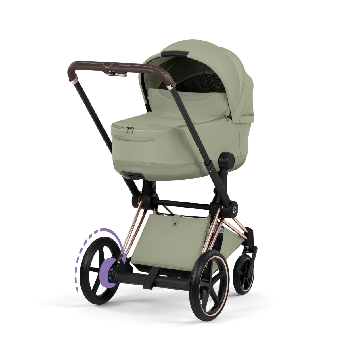 CYBEX E-PRIAM 5.0 STYLE SAGE GREEN ROSEGOLD 2W1
