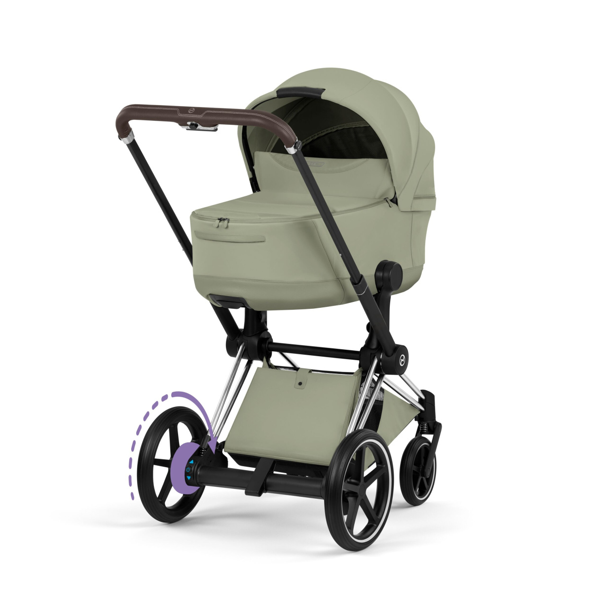 CYBEX E-PRIAM 5.0 STYLE SAGE GREEN CHROME B. 2W1