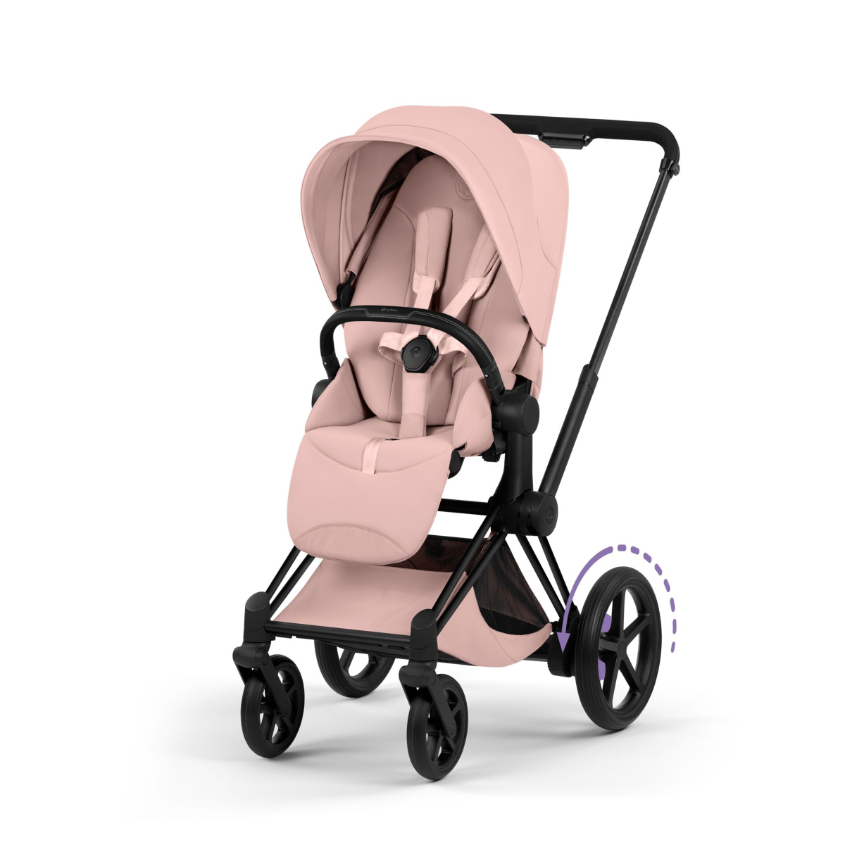 CYBEX E-PRIAM 5.0 STYLE PEACH PINK MATT BLACK 2W1