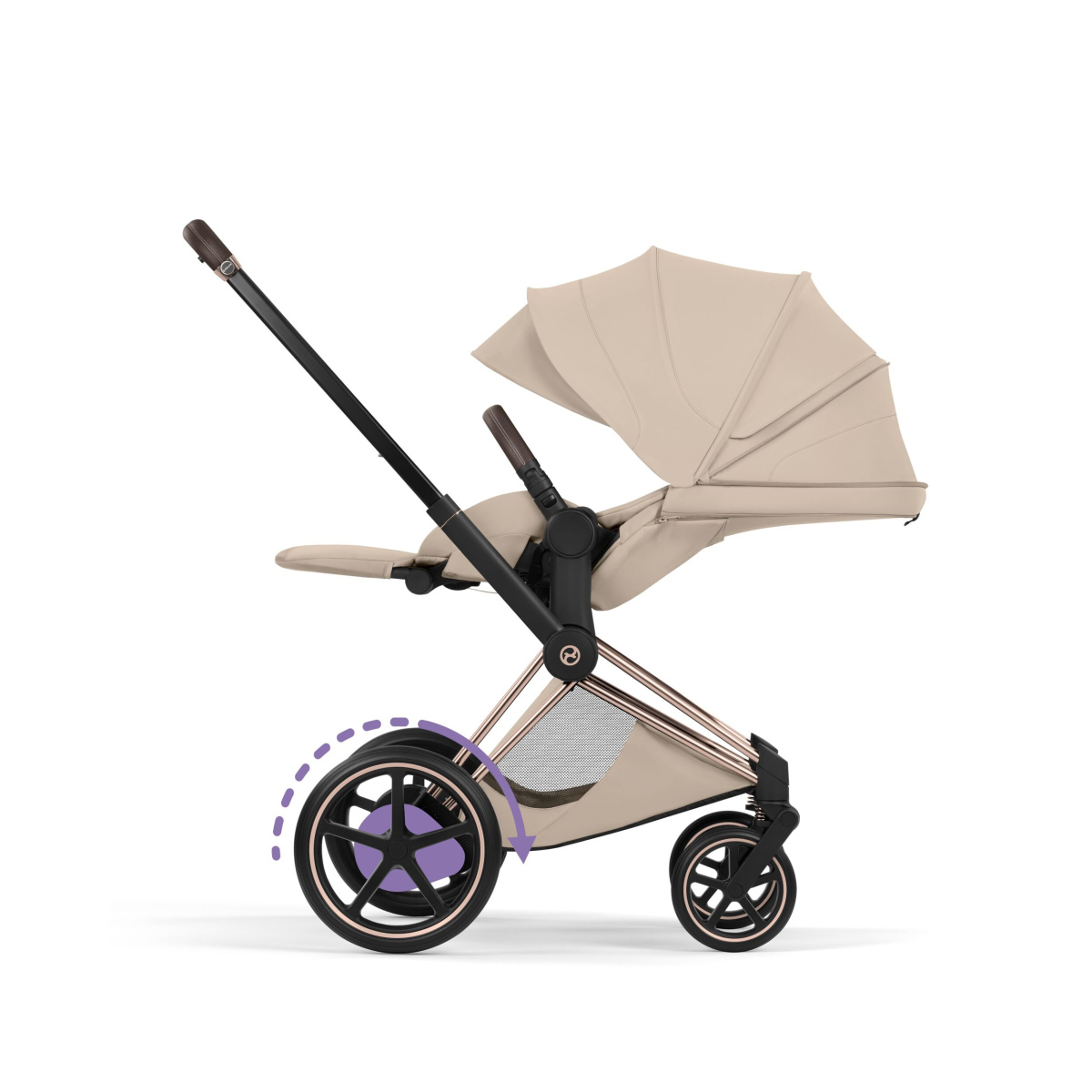 CYBEX E-PRIAM 5.0 STYLE COZY BEIGE ROSEGOLD 2W1