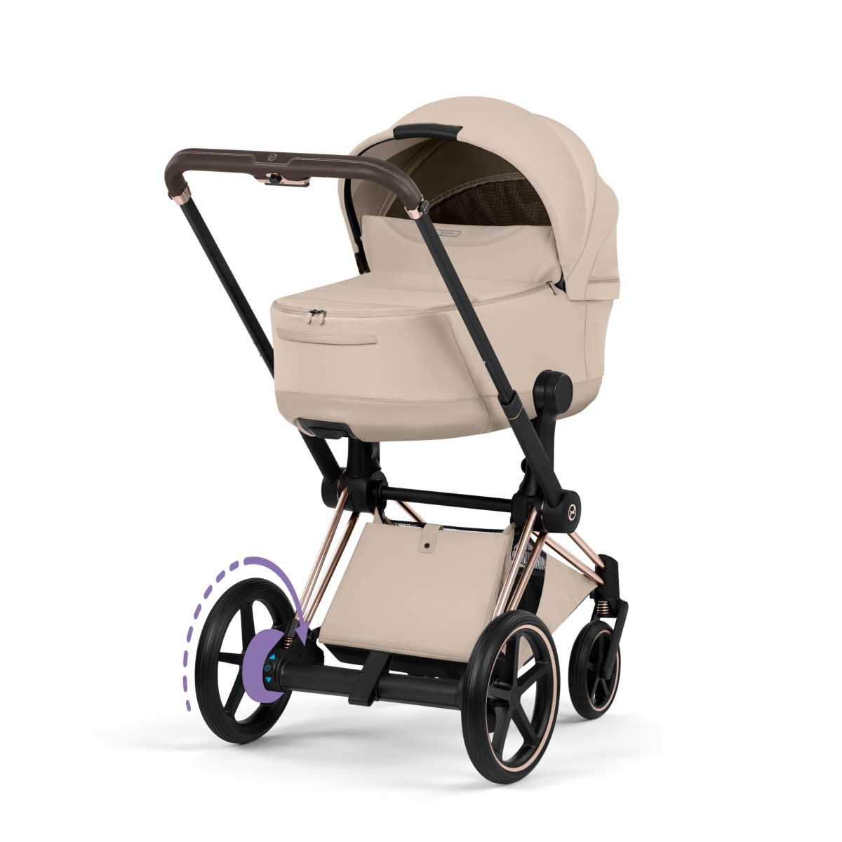 CYBEX E-PRIAM 5.0 STYLE COZY BEIGE ROSEGOLD 2W1