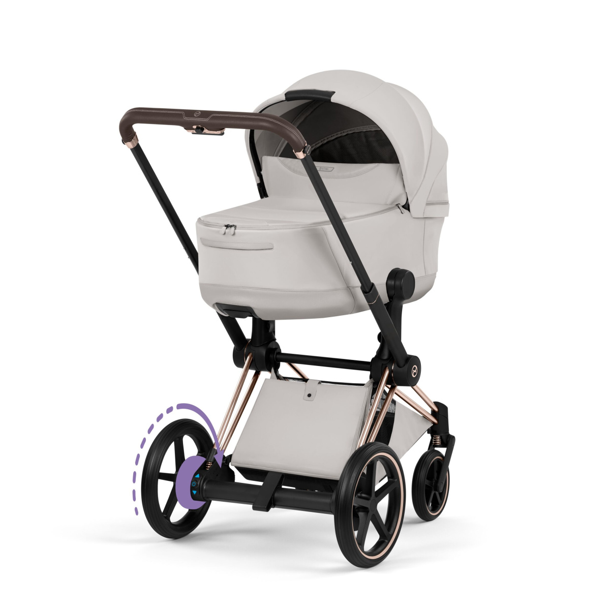 CYBEX E-PRIAM 5.0 STYLE CITY GREY ROSEGOLD 2W1