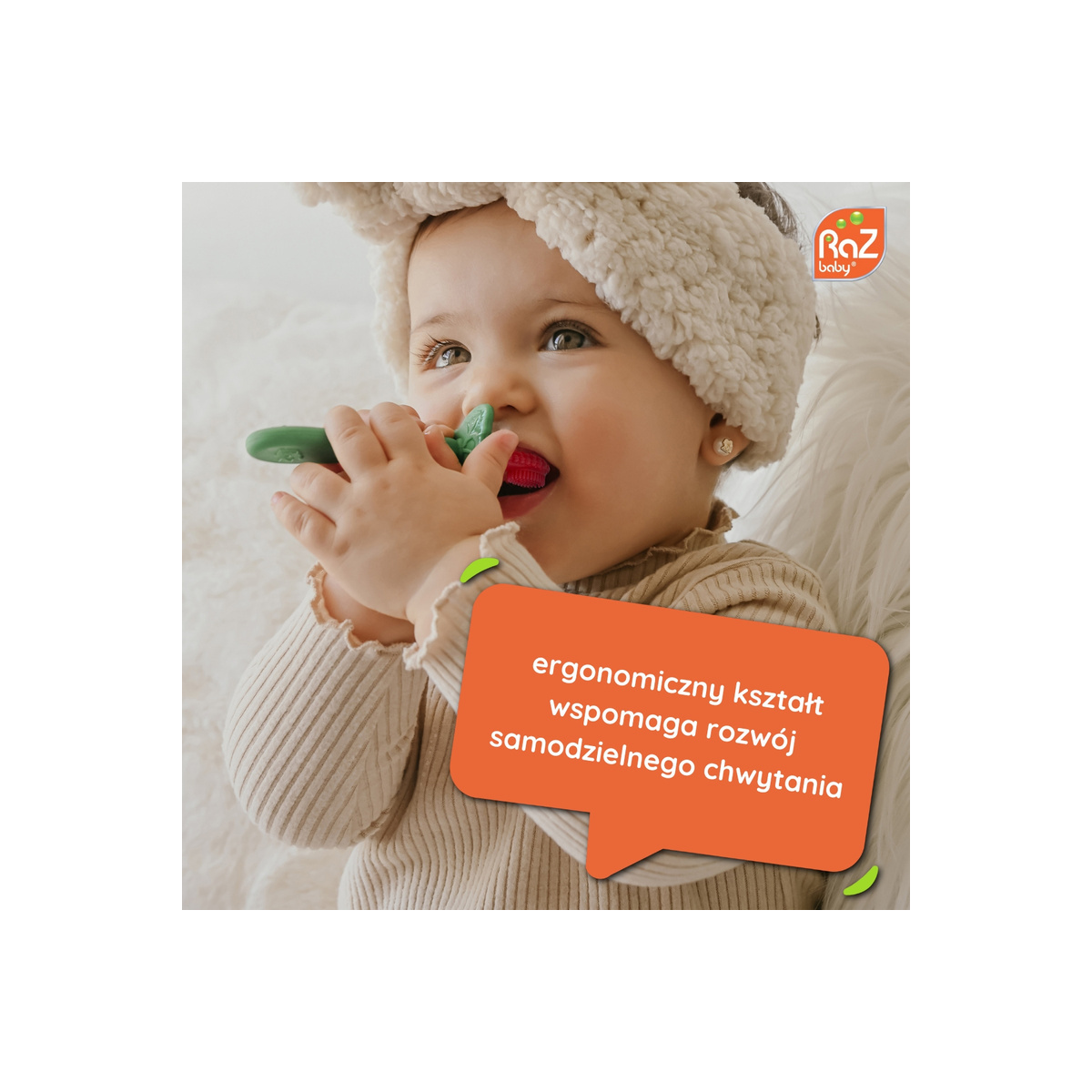 RAZBABY SZCZOTECZKA SILIKONOWA NA ZĄBKOWANIE
