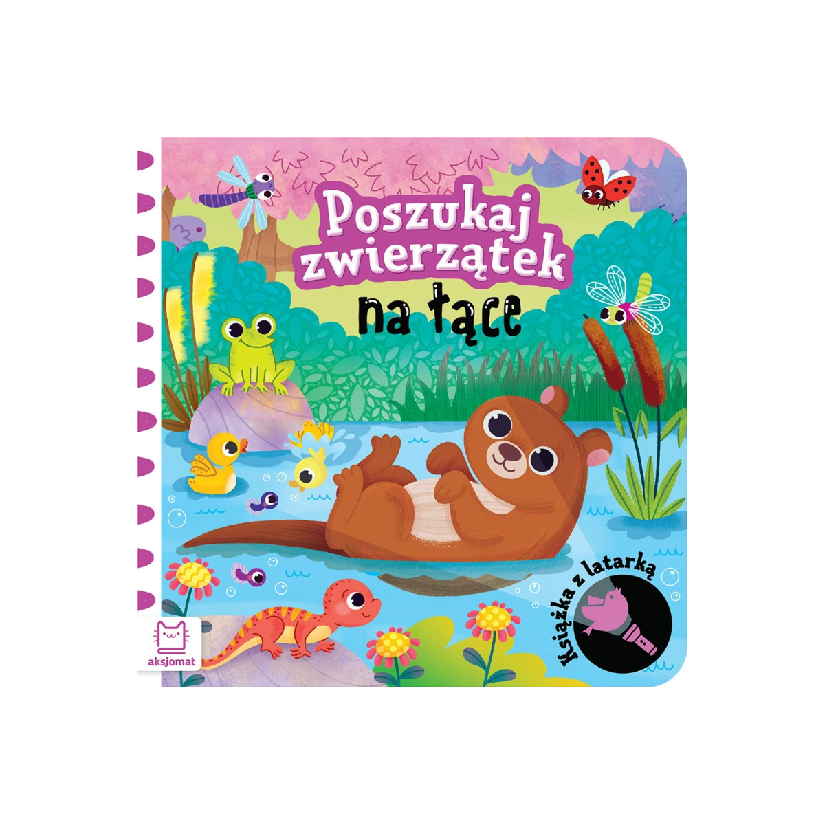 Poszukaj zwierzątek na łące. Książka z latarką
