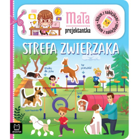 Album z naklejkami. Mała projektantka