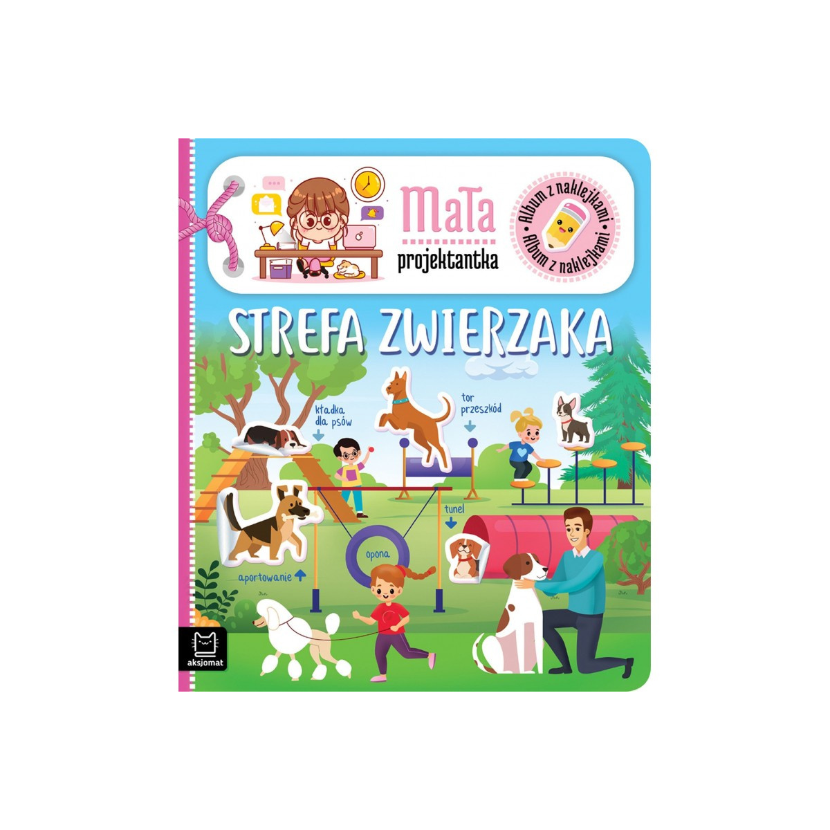 Album z naklejkami. Mała projektantka