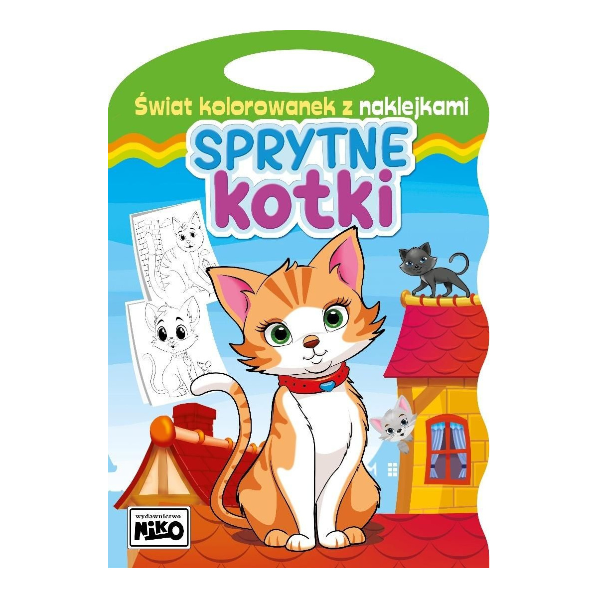 Świat kolorowanek z naklejkami. Sprytne kotki