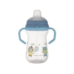 CANPOL BABIES KUBEK Z SIL. USTNIK NIEBIESKI 250 ML