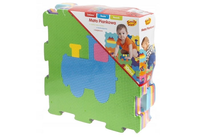 SMILY PLAY MATA PIANKOWA POJAZDY KOLOR SP84356