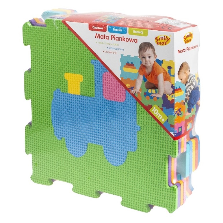 SMILY PLAY MATA PIANKOWA POJAZDY KOLOR SP84356