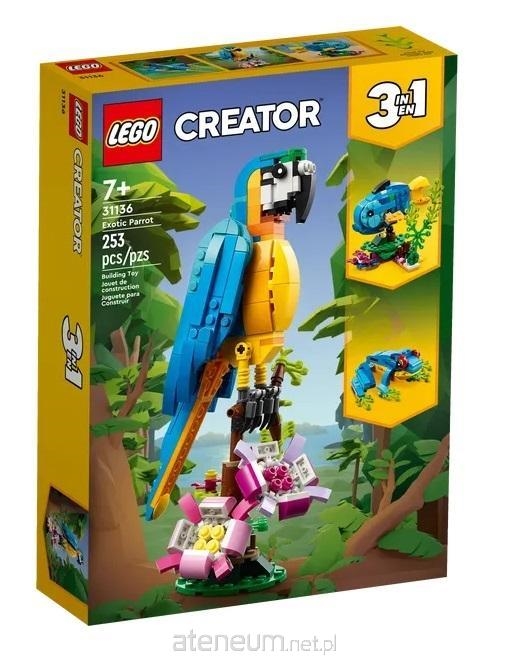 Klocki LEGO CREATOR Egzotyczna Papuga 253 Elementy