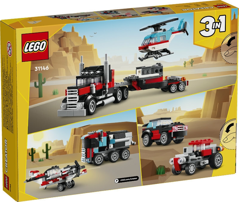 Klocki LEGO CREATOR Ciężarówka Z Platformą I Helik