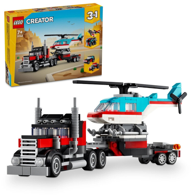 Klocki LEGO CREATOR Ciężarówka Z Platformą I Helik