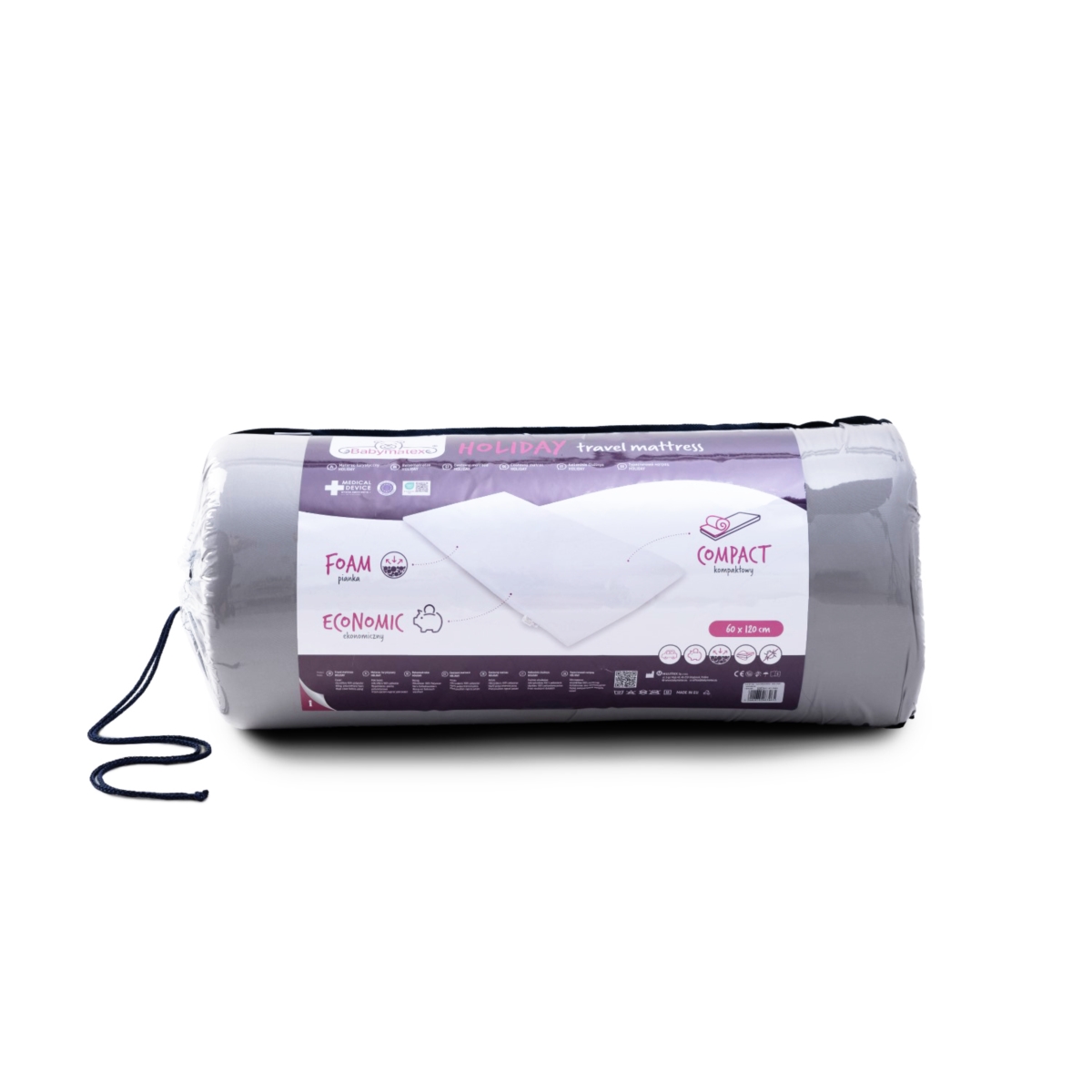 BABYMATEX MATERAC TURYSTYCZNY HOLIDAY 120X60X6