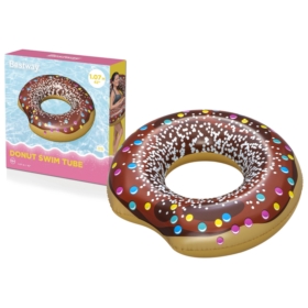Koło Do Pływania Donut Pączek Brązowy 107 cm Bestw