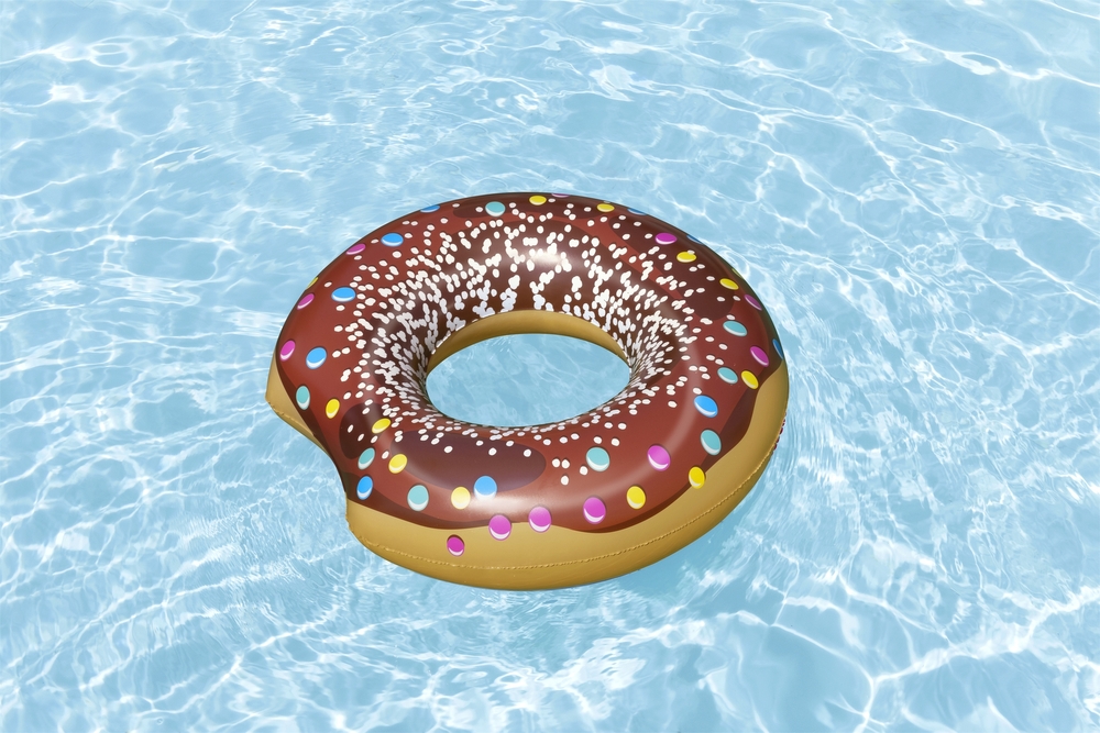 Koło Do Pływania Donut Pączek Brązowy 107 cm Bestw