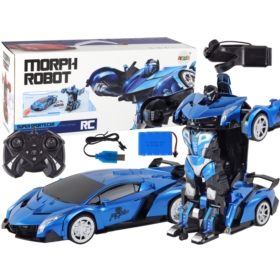 Samochód- Robot Transformacja R/C 1:10 Niebieski S