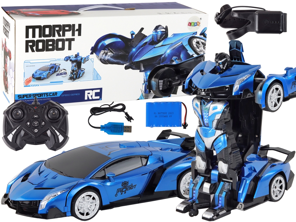 Samochód- Robot Transformacja R/C 1:10 Niebieski S