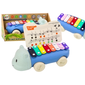 Cymbałki Hipopotam Na Kółkach Instrument Dla Dziec