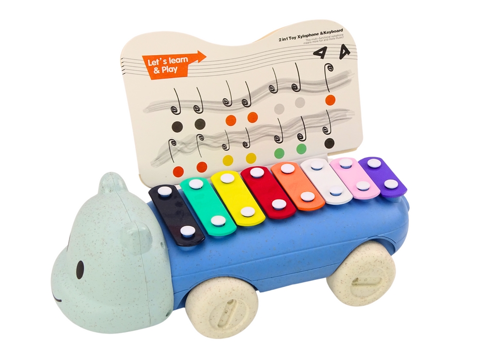 Cymbałki Hipopotam Na Kółkach Instrument Dla Dziec