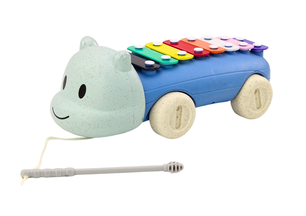Cymbałki Hipopotam Na Kółkach Instrument Dla Dziec