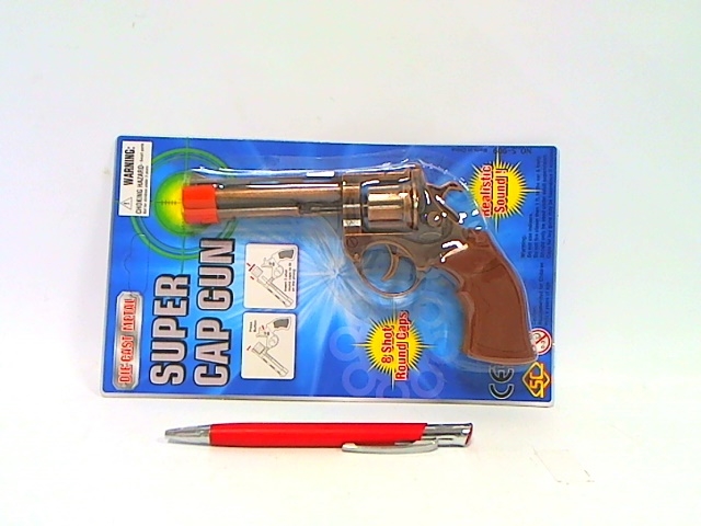 Pistolet metalowy na spłonkę blister 88364 83648