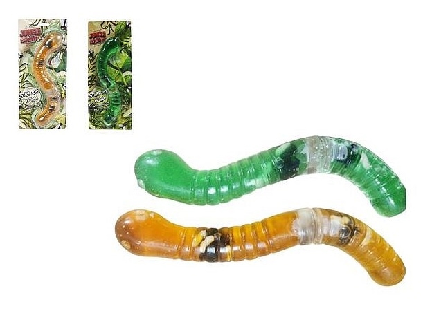 Robak-larwa miękki 24cm  1szt mix kolorów