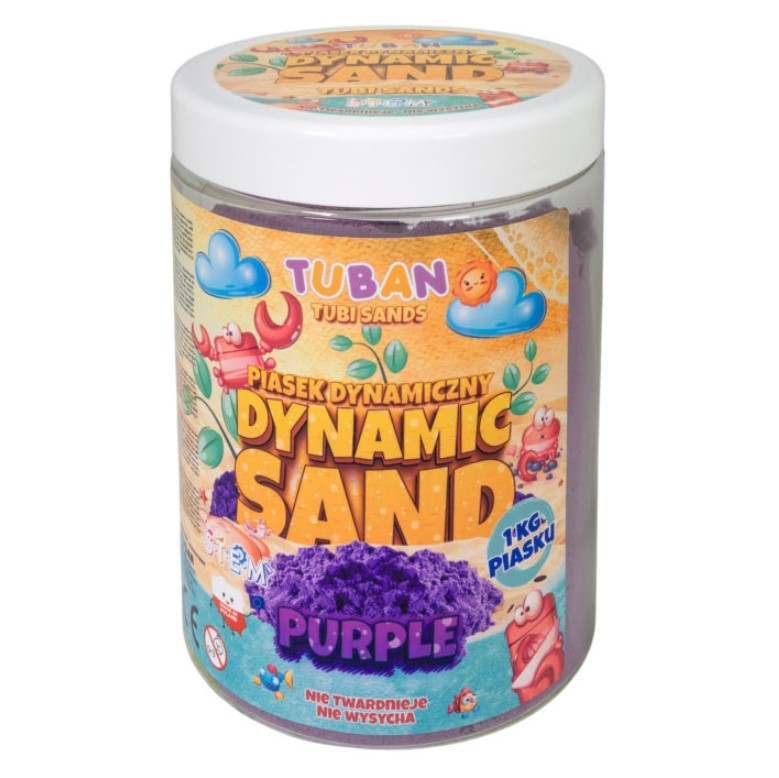 TUBAN piasek dynamiczny 1kg fioletowy TU3556 35563