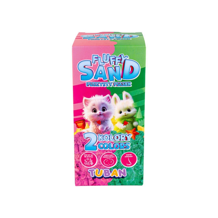 TUBAN piasek Fluffy róż/ziel 2x70g TU3789 37895
