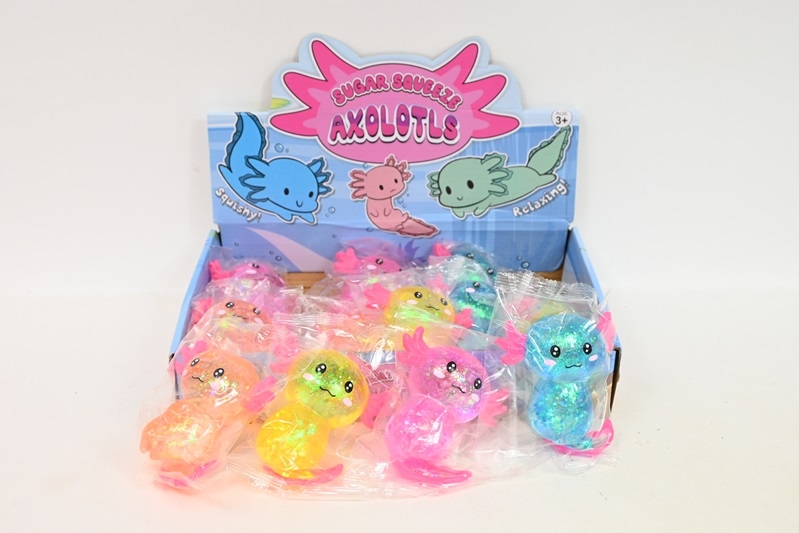 Aksolotl do ściskania 9cm 4-kol HPB01 50387