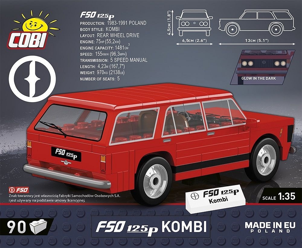 COBI CARS Youngtimer FSO 125p Kombi 90kl 24603