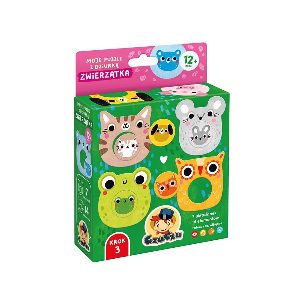 CzuCzu Moje puzzle z dziurką Zwierzątka 12m+ 93761