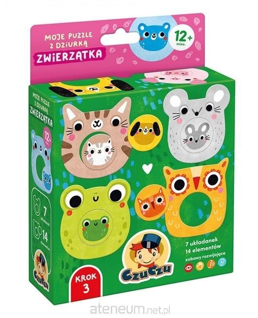 CzuCzu Moje puzzle z dziurką Zwierzątka 12m+ 93761