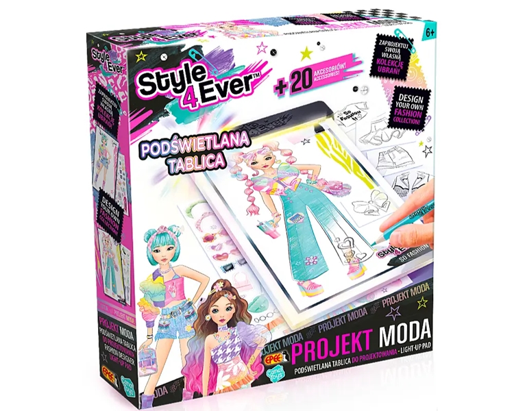 Projekt Moda.Podświetlana tablica do projektowania