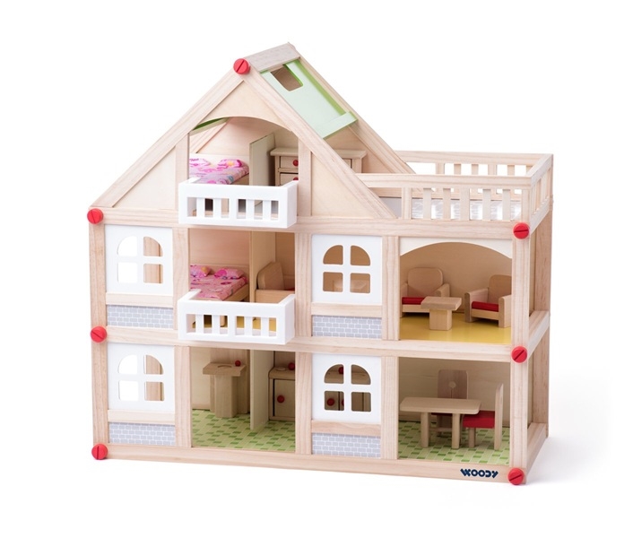 WOODYLAND Domek dwupiętr.z balk.+akces.91329 13299