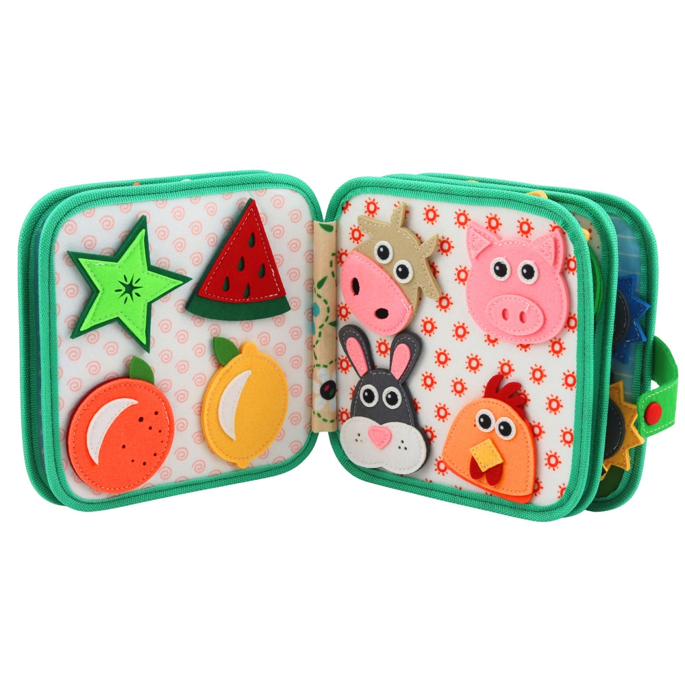Książeczka Edukacyjna Sensoryczna Filcowa 3D Zwier