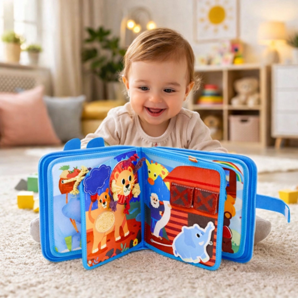 Książeczka Edukacyjna Sensoryczna Filcowa 3D Arka