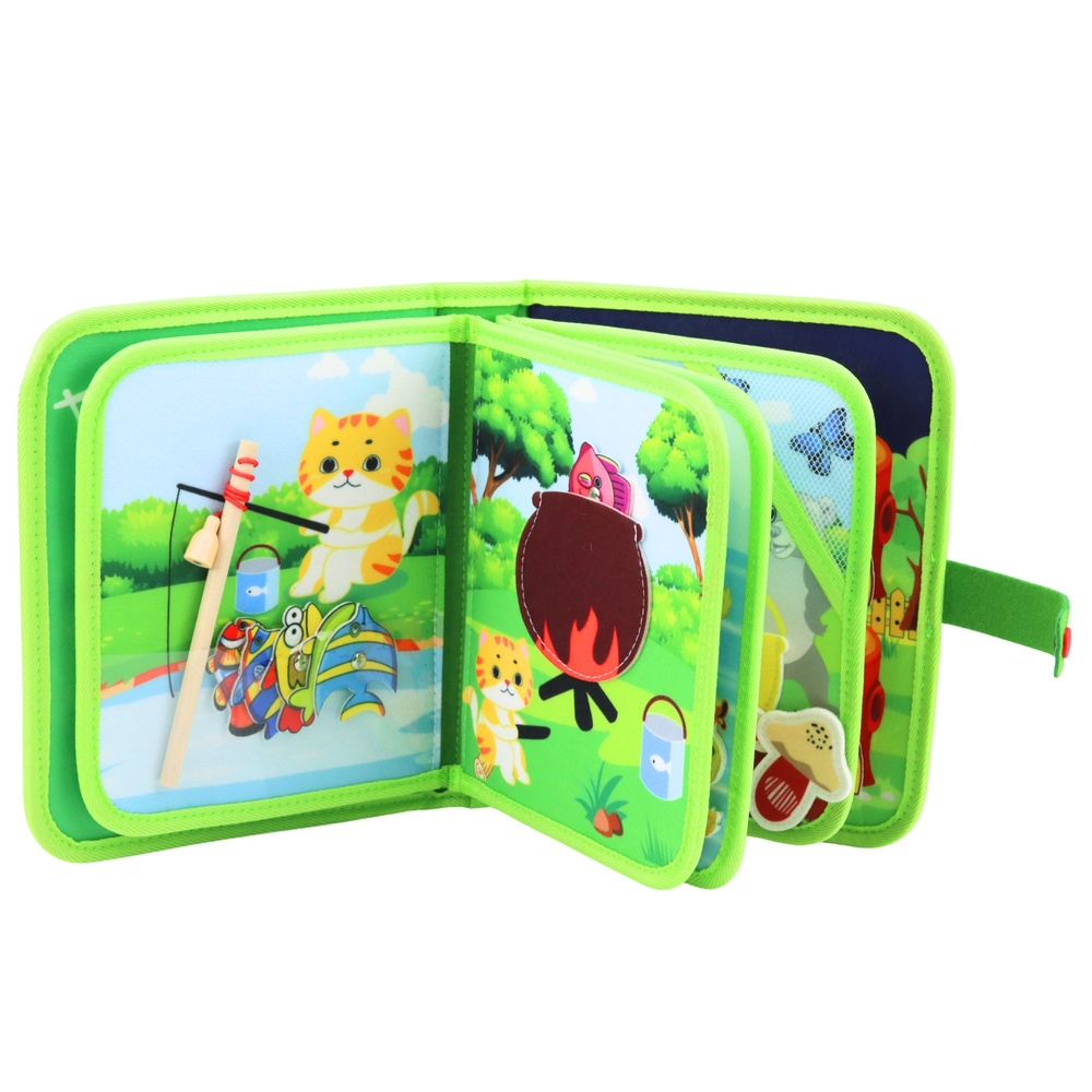 Książeczka Edukacyjna Sensoryczna Filcowa 3D Dziki