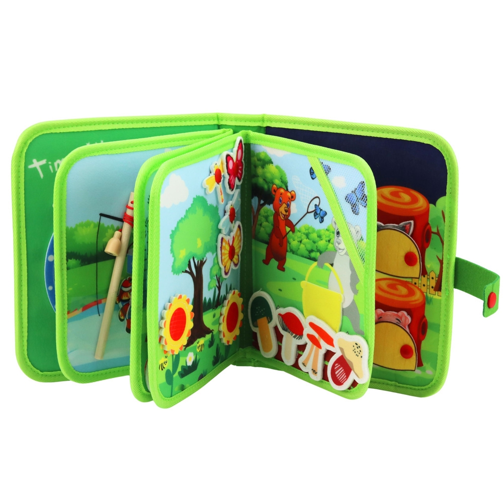 Książeczka Edukacyjna Sensoryczna Filcowa 3D Dziki
