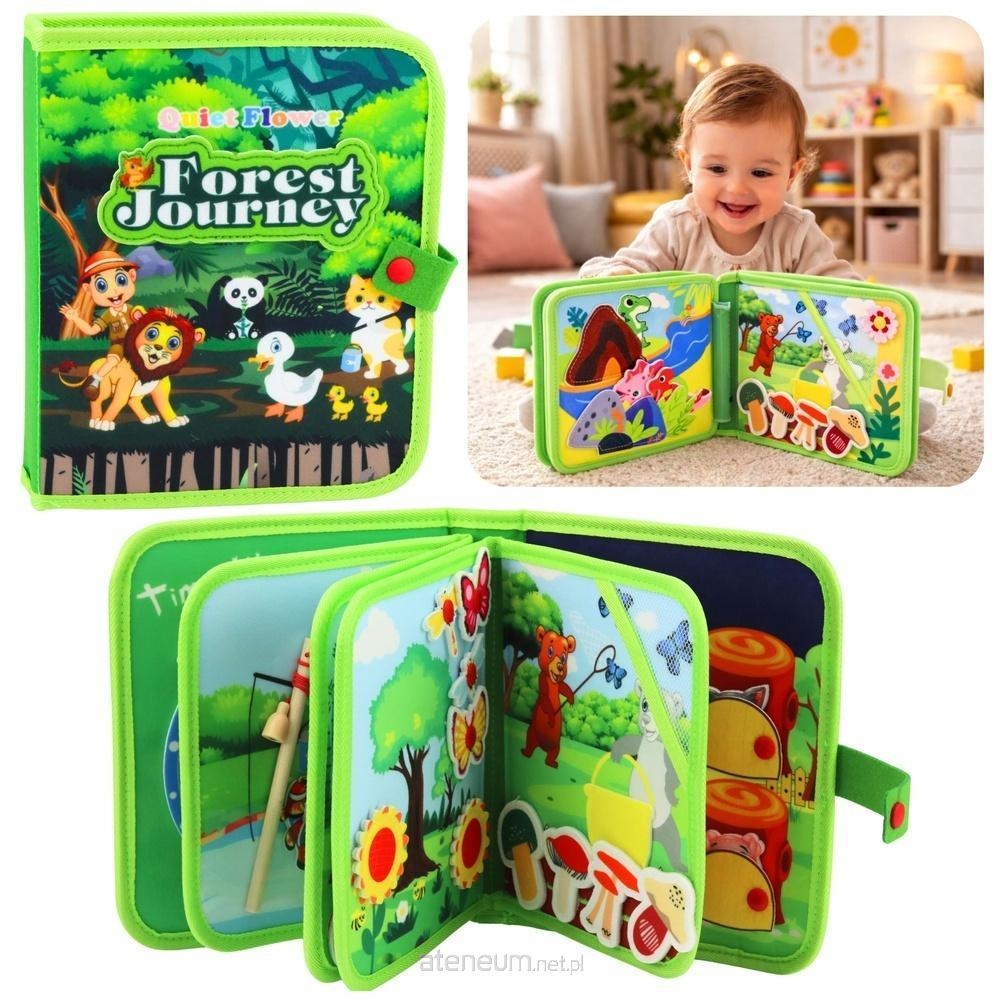 Książeczka Edukacyjna Sensoryczna Filcowa 3D Dziki