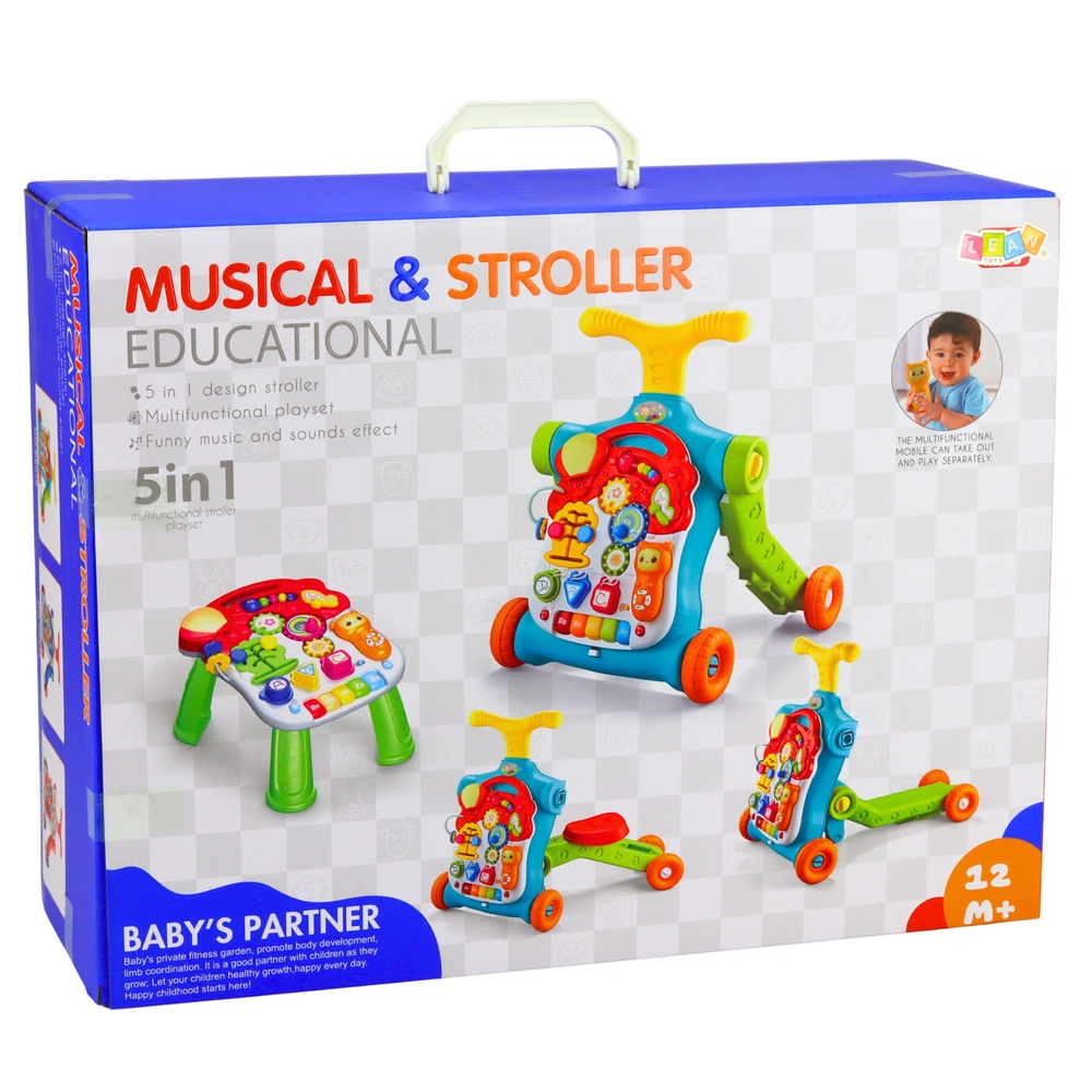 Chodzik Pchacz Hulajnoga Stolik Edukacyjny Panel I